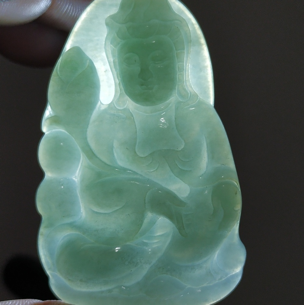vintage burmese natural real lucky jade pendant